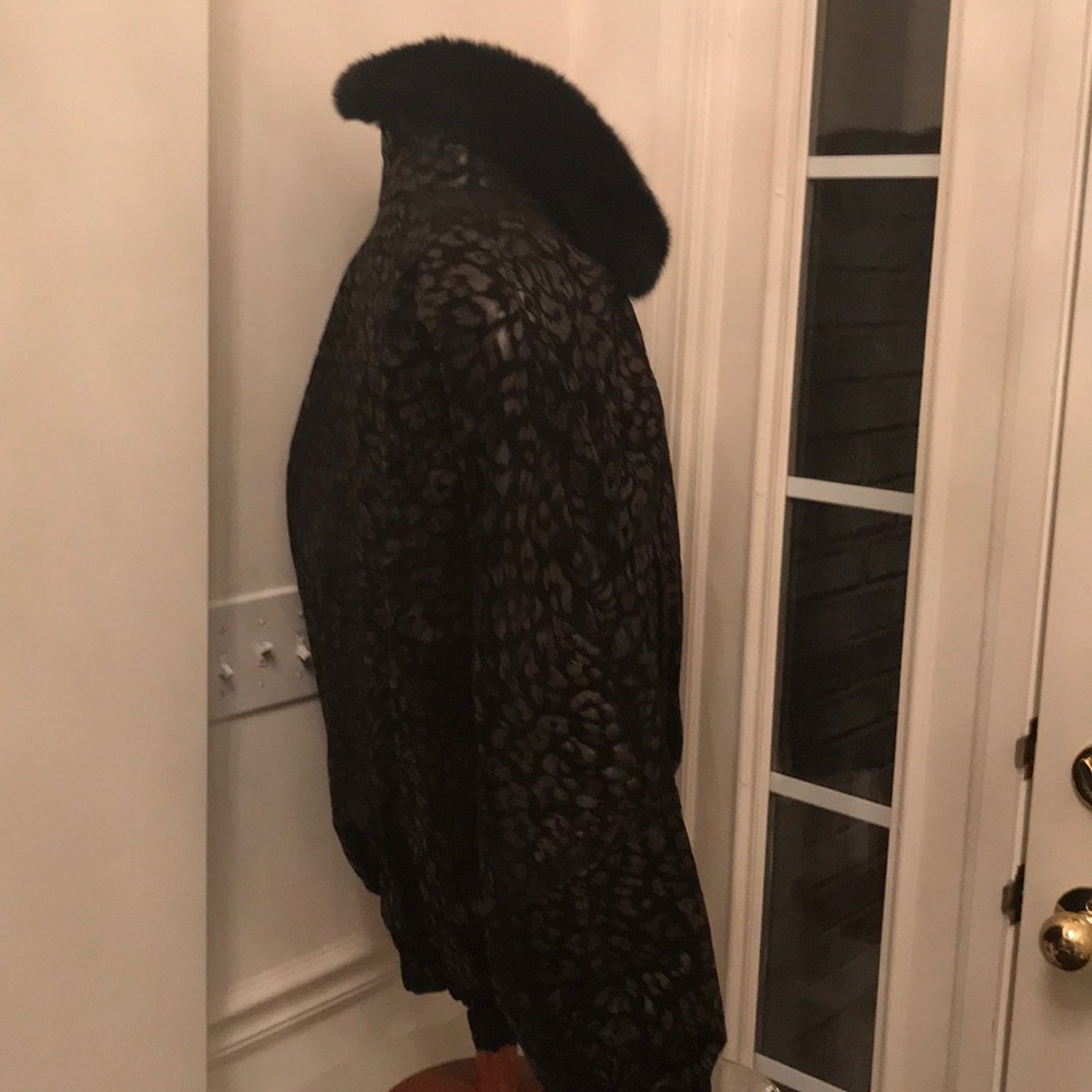 Leather Bomber Jacket - Picture 4 of 12